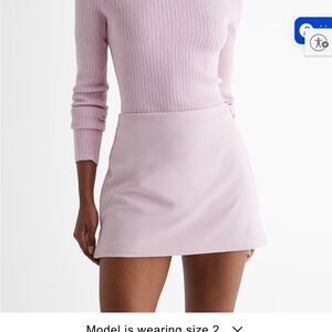 Express Light Pink Mini Skort